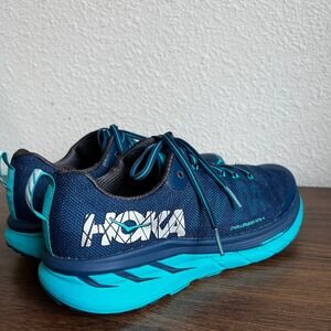 Hoka One One Challenger ATR 4 Women's 8.5 Navy Blue Teal Running Shoes 1018295